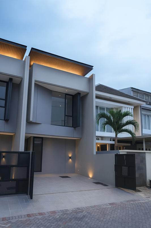 Dijual Rumah Gress Baru di Rungkut Mapan Desain Modern Minimalis , Premium Quality