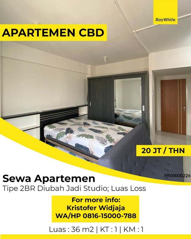 Apartemen Disewakan di Puncak CBD Surabaya Full Furnish Lantai Tinggi