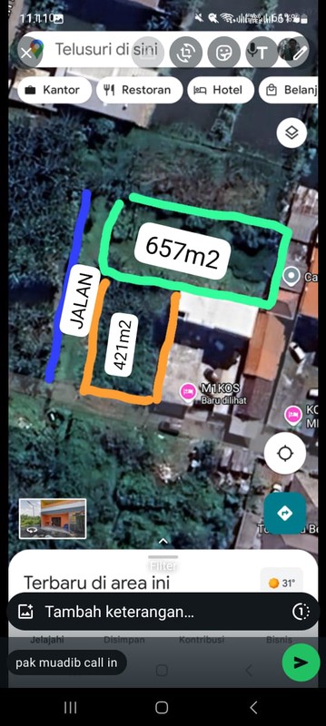 MURAH  Rp.6 Jt /m2 Dijual 657 m2 Tanah Siwalankerto Timur Dekat Uk Petra - Shm - Cocok Buat Kos- Kostan, Ruko Dll