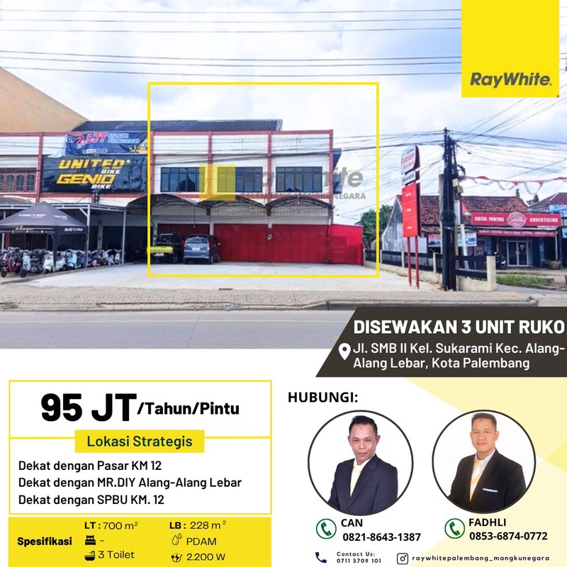 Ruko di KM 12 Alang Alang Lebar