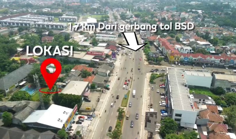 Flash Sale. Kavling komersial depan jl raya Rawa buntu, Serpong Tangsel