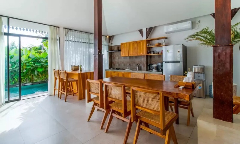 For Sale Leasehold - White villa joglo style with rice field views  in  Canggu - Bali