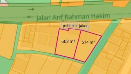 Tanah Komersial Strategis - Arif Rahman Hakim, Depok