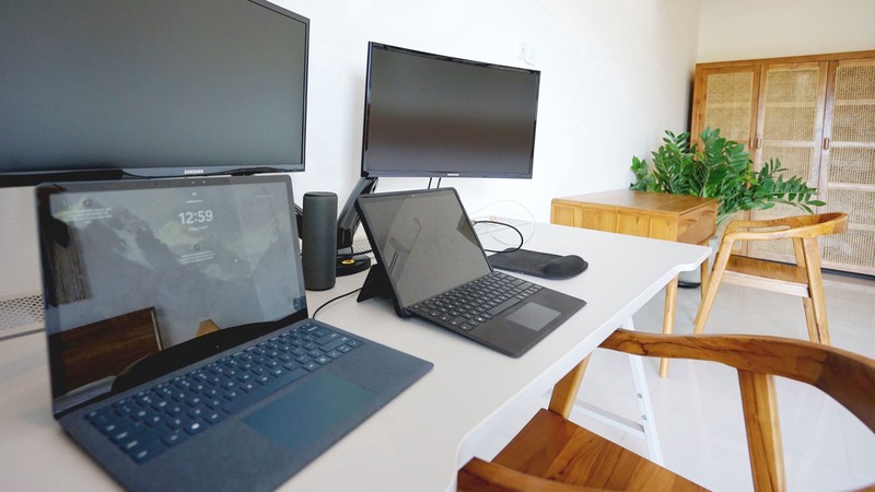 For Sale Leasehold - White villa joglo style with rice field views in Canggu - Bali