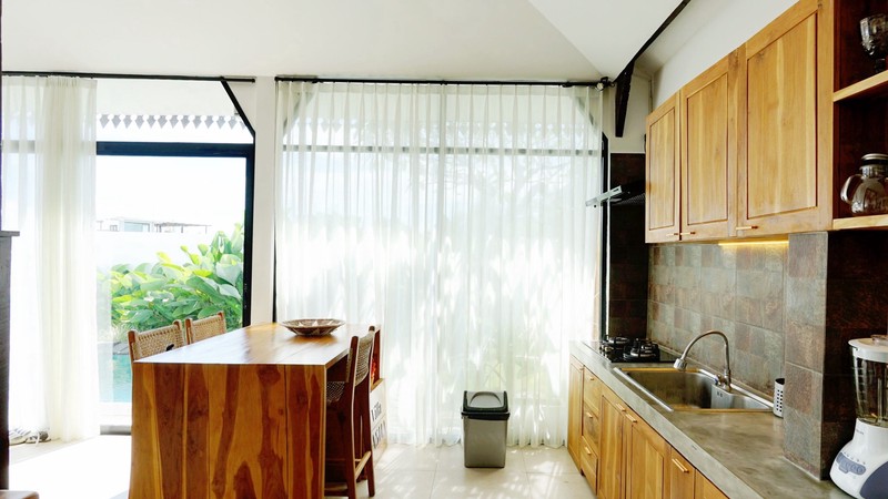 For Sale Leasehold - White villa joglo style with rice field views in Canggu - Bali