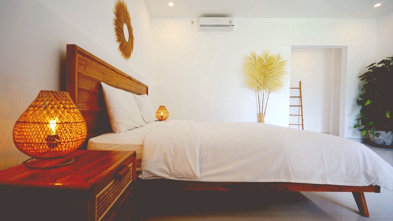 For Sale Leasehold - White villa joglo style with rice field views in Canggu - Bali