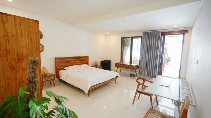 For Sale Leasehold - White villa joglo style with rice field views in Canggu - Bali