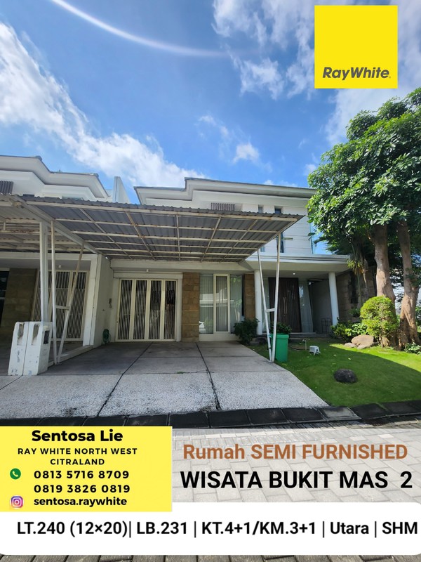 4 Milyar-an Rumah Wisata Bukit Mas 2 Grand Palais Surabaya Dekat Pakuwon Mall, Sekolah Binus , Citraland
