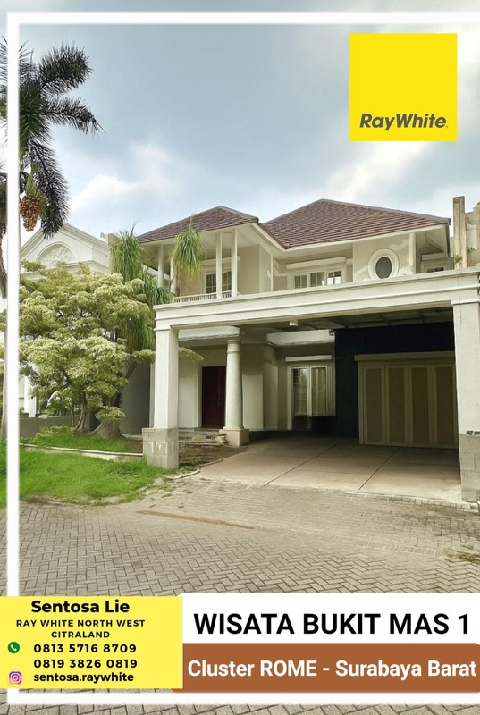 Dijual Rumah Wisata Bukit Mas 1 Cluster Rome Semi Furnish - Halaman Belakang Luas Dekat Sekolah SGS , Pakuwon Mall