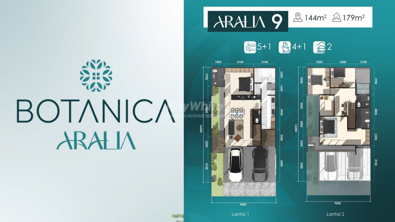 Rumah Hook Brand New Siap Huni 2 Lantai Lokasi Strategis dekat Tol di Kawasan Premium Bintaro - Botanica Aralia Tipe 9