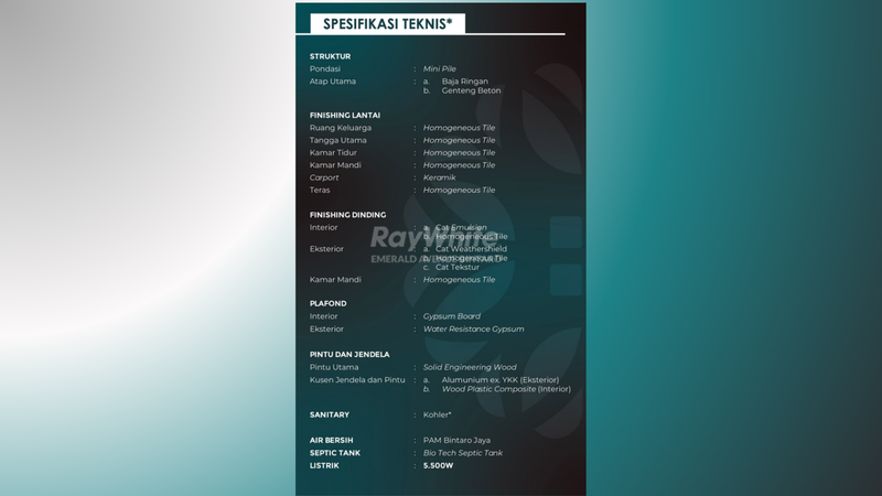 Rumah Hook Brand New Siap Huni 2 Lantai Lokasi Strategis dekat Tol di Kawasan Premium Bintaro - Botanica Aralia Tipe 9