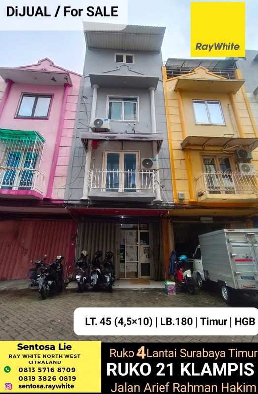 MURAH Dijual Ruko 21 Klampis - Klampis Ngasem - Sukolilo Surabaya Timur dekat Galaxy Mall, Soto Cak Har MERR, HOKKY MERR