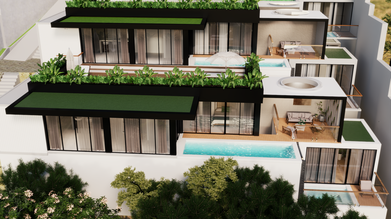 Leasehold - Prime Ubud Investment, 2-Bedroom Duplex Villa with Pool & Panoramic Views, Ubud, Bali