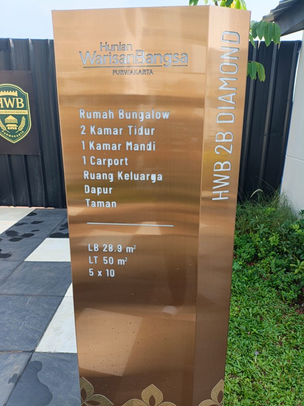 rumah murah DP 5,9 Juta harga hanya 239 jutaan di Cikampek - Purwakarta Hunian Warisan Bangsa type HWB2B Diamond