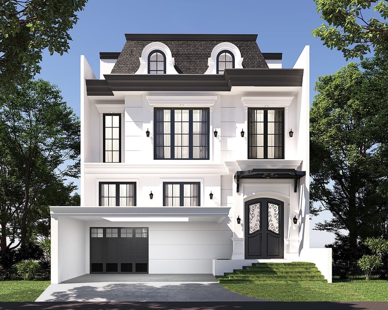 Dijual Rumah Baru Pakuwon Indah New Modern American Style ATTIC ROFTOP - Surabaya Barat 