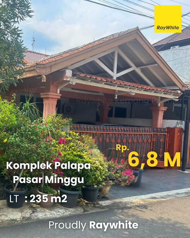 Rumah Siap Huni 6 Kamar Komplek Palapa Pasar Minggu Hanya 2 Km ke KRL Pasar Minggu Baru