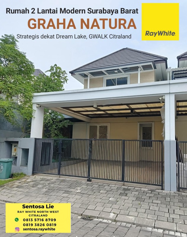Dijual Rumah Graha Natura - Spesial dekat Danau Dream Lake Strategis 5 menit ke GWalk Citraland, Pakuwon Mall