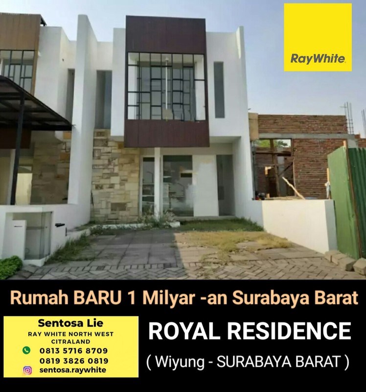 MURAH 1 Milyar-an Dijual Rumah Royal Residence Greenwich Wiyung Surabaya Barat Dekat Pakuwon Mall, Ptc, Supermall, Dian Istana , Citraland
