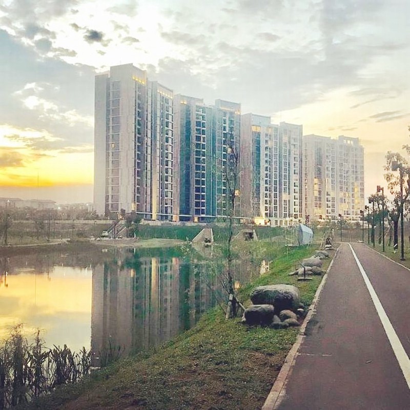 Disewa apartemen strategis tengah kota siap huni furnish tinggal bawa koper marigold tower 2 nava park bsd city tangerang selatan banten