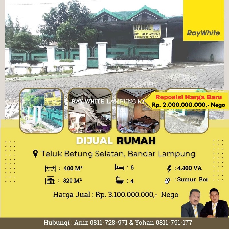 rumah murah teluk betung selatan
