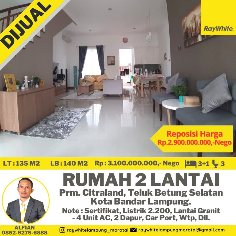 rumah murah citra land teluk betung