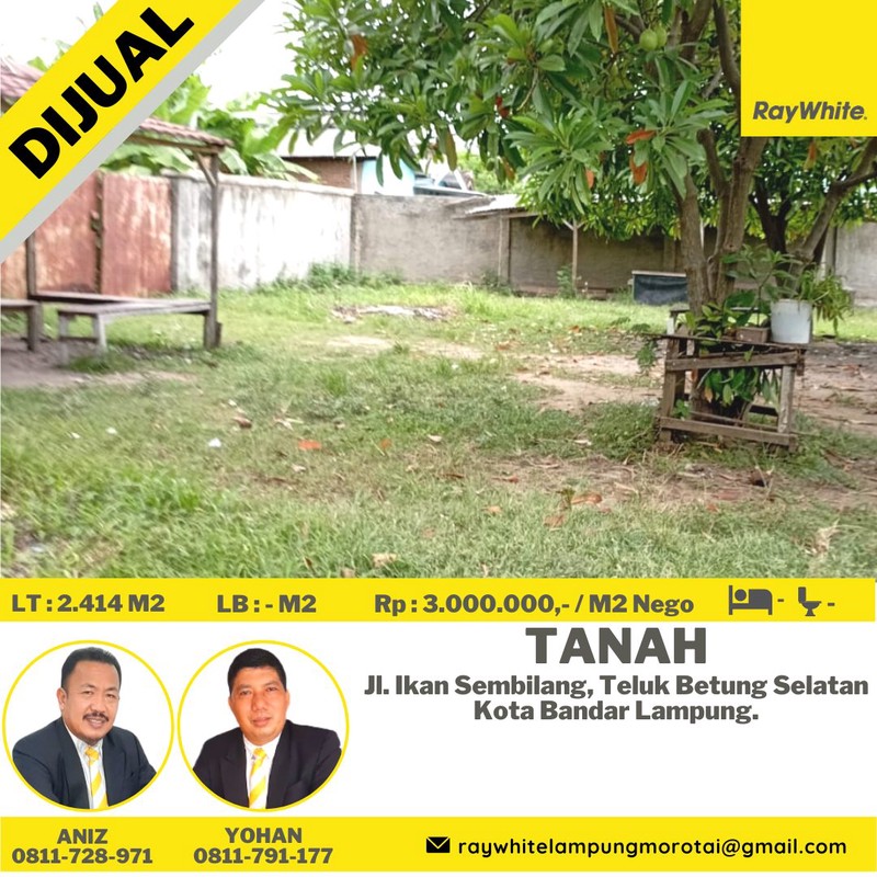 tanah murah teluk betung selatan