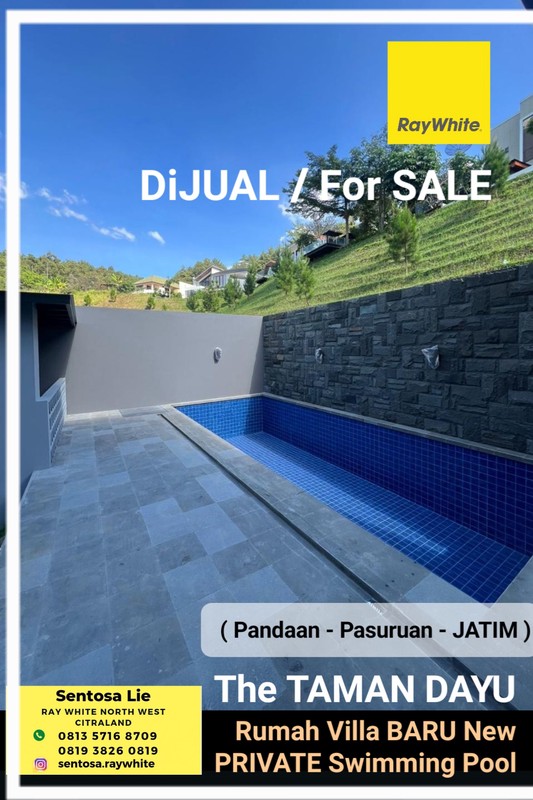 3 Milyar-an New Private Pool Rumah Villa The Taman Dayu - Pandaan - Pasuruan Jatim - Best View - Hunian Mewah Ada Kolam Renang , Lapangan Golf 