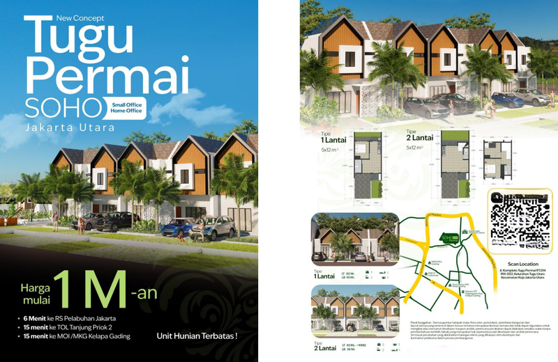 FOR SALE SOHO Tugu Permai Koja Jakarta Utara Harga dari 1M-an