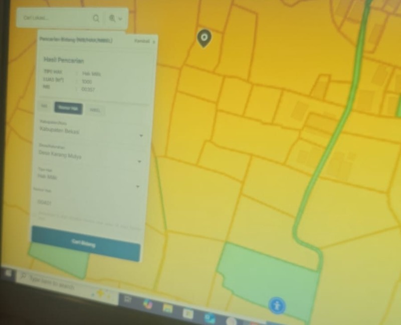 TANAH SIAP BANGUN DI ZONA KUNING DI BOJONG MANGU KARANG MULYA KABUPATEN BEKASI DEKAT PINTU TOLL JAPEK 2 DAN GIIC