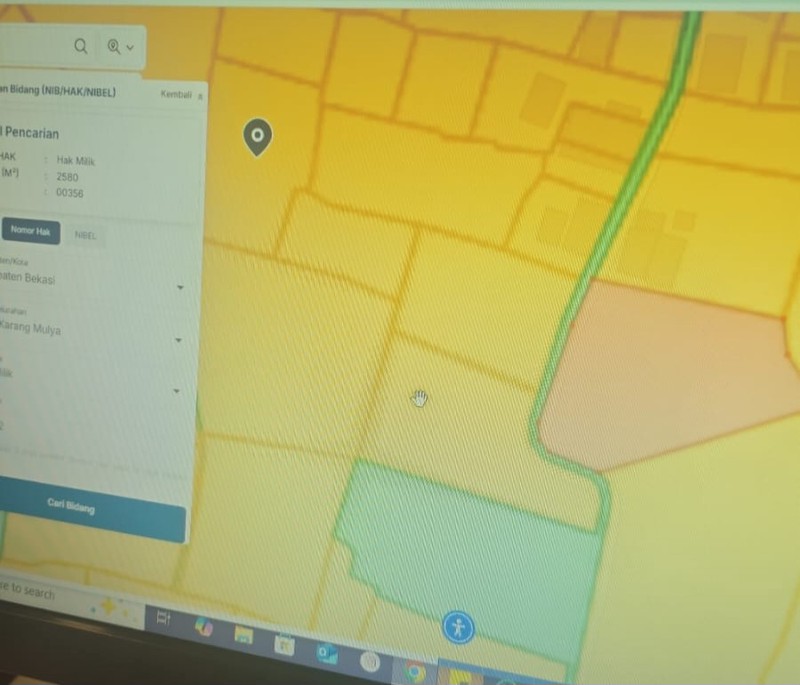 TANAH SIAP BANGUN DI ZONA KUNING DI BOJONG MANGU KARANG MULYA KABUPATEN BEKASI DEKAT PINTU TOLL JAPEK 2 DAN GIIC
