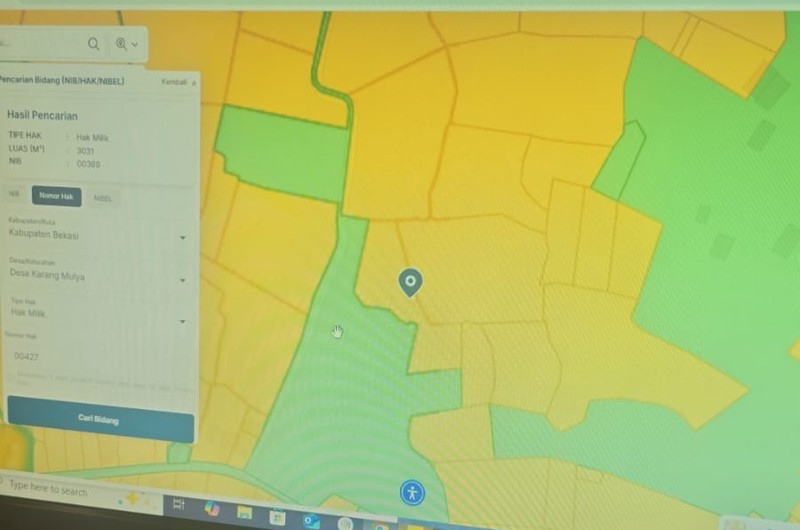 TANAH SIAP BANGUN DI ZONA KUNING DI BOJONG MANGU KARANG MULYA KABUPATEN BEKASI DEKAT PINTU TOLL JAPEK 2 DAN GIIC