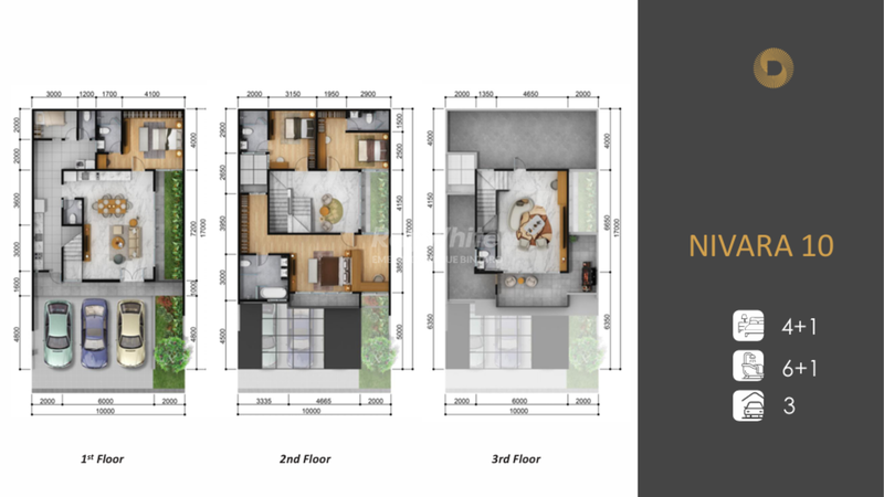 Rumah Baru 3 Lantai di Nivara Dharmawangsa - Semua Kamar Ensuite