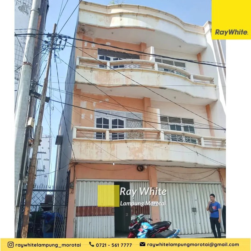 Disewakan Ruko 3 Lantai di Tanjung Karang Pusat, Bandar Lampung