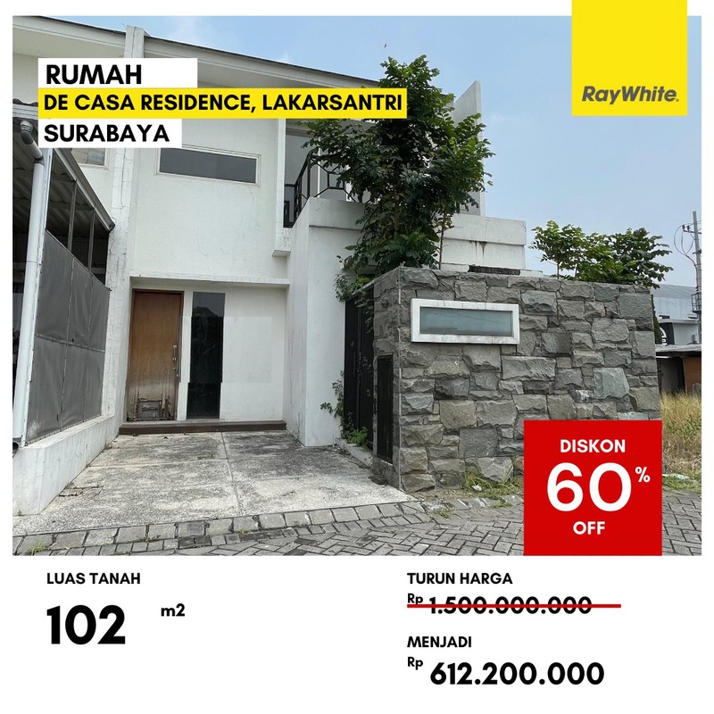 Dijual Rumah 600 Jutaan di De Casa Residence Lakarsantri Surabaya