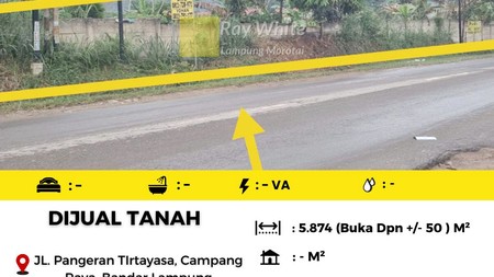 tanah murah pinggir jalan tirtayasa