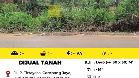 tanah murah pinggir jalan tirtayasa