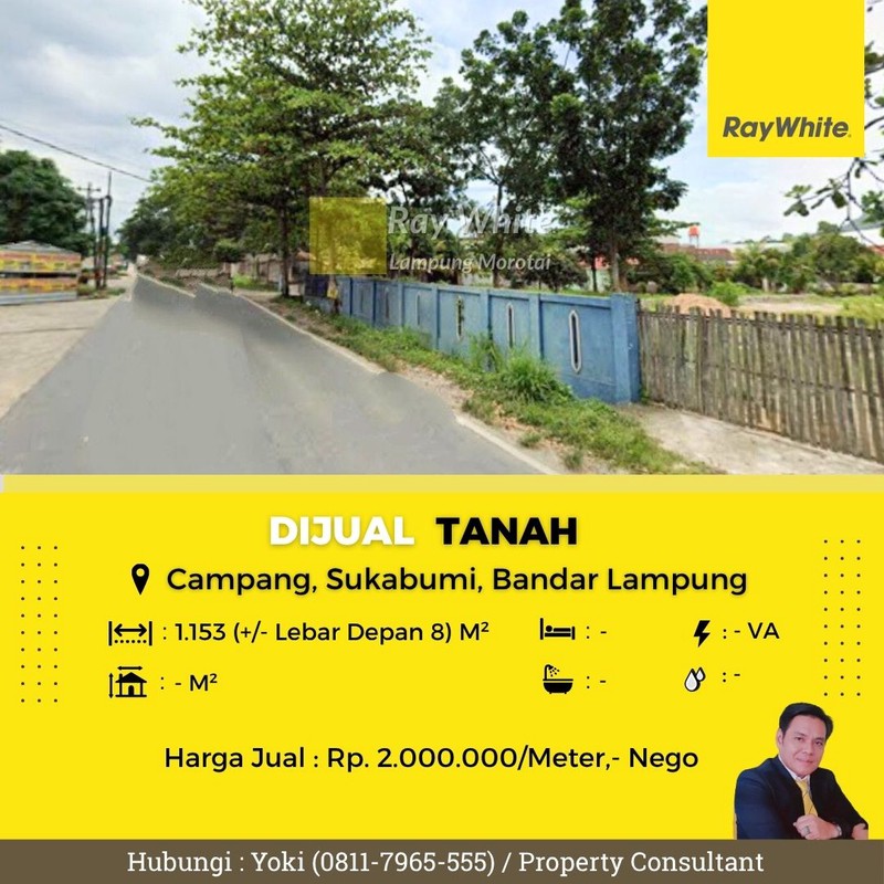 tanah murah pinggir jalan campang raya