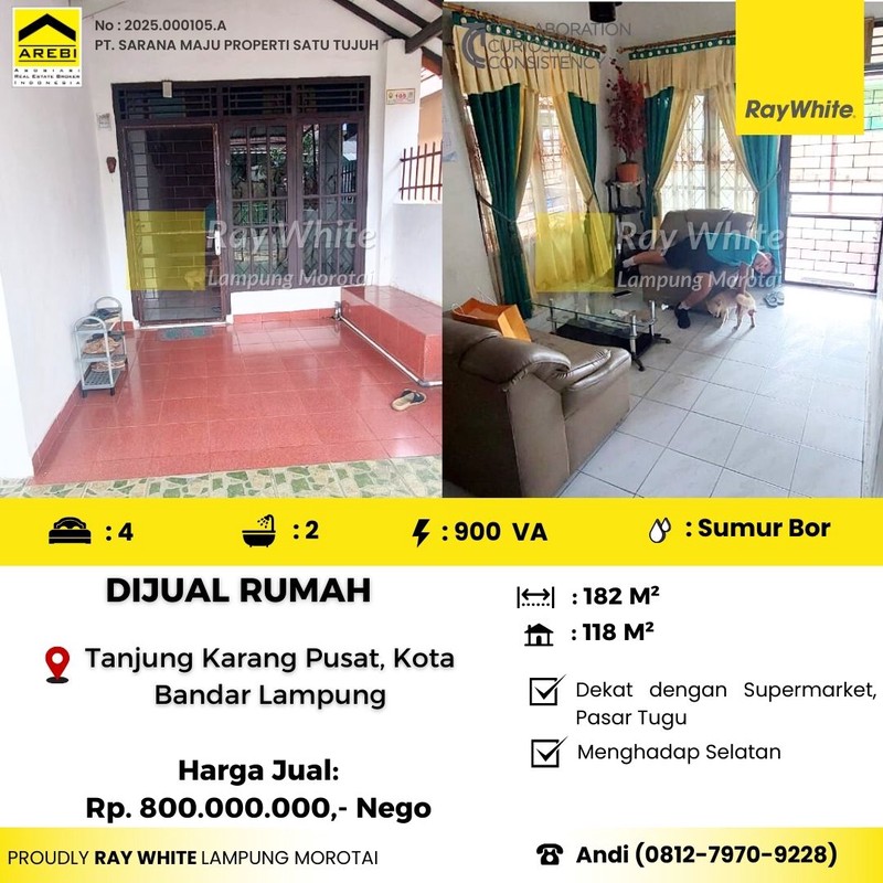 rumah murah pahoman tanjung karang pusat