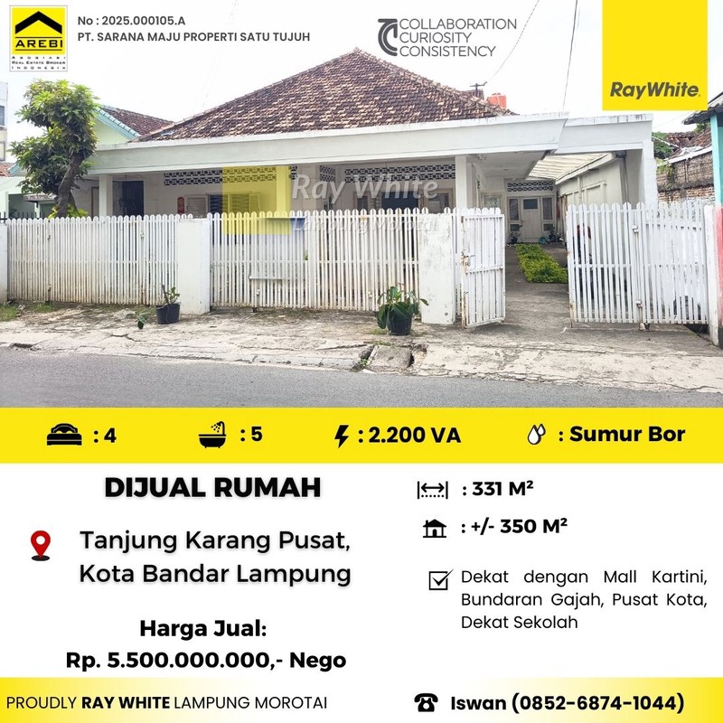 rumah murah pahoman tanjung karang pusat