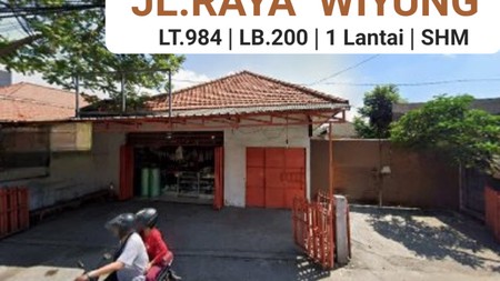 Dijual 984 m2 Tanah Bangunan Komersial Jalan Raya Wiyung - Nol Jalan Raya Surabaya Barat Dekat Taman Pondok Indah, Akses Tol Gunungsari - Surat SHM