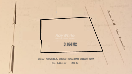 Lahan Komersial 3.164 m2 di Sholeh Iskandar, Bogor - Pinggir Jalan Raya Utama
