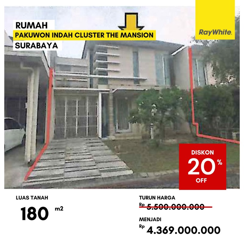 Dijual Rumah Lelang di Pakuwon Indah The Mansion Surabaya