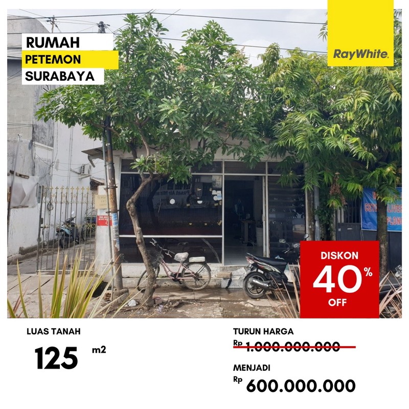 Dijual Rumah Pusat Kota di Jalan Petemon Surabaya