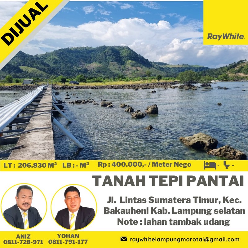 dijual tanah pantai kaliada lampung selatan