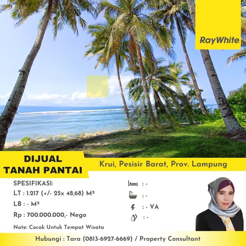 dijual tanah pantai murah krui lampung barat