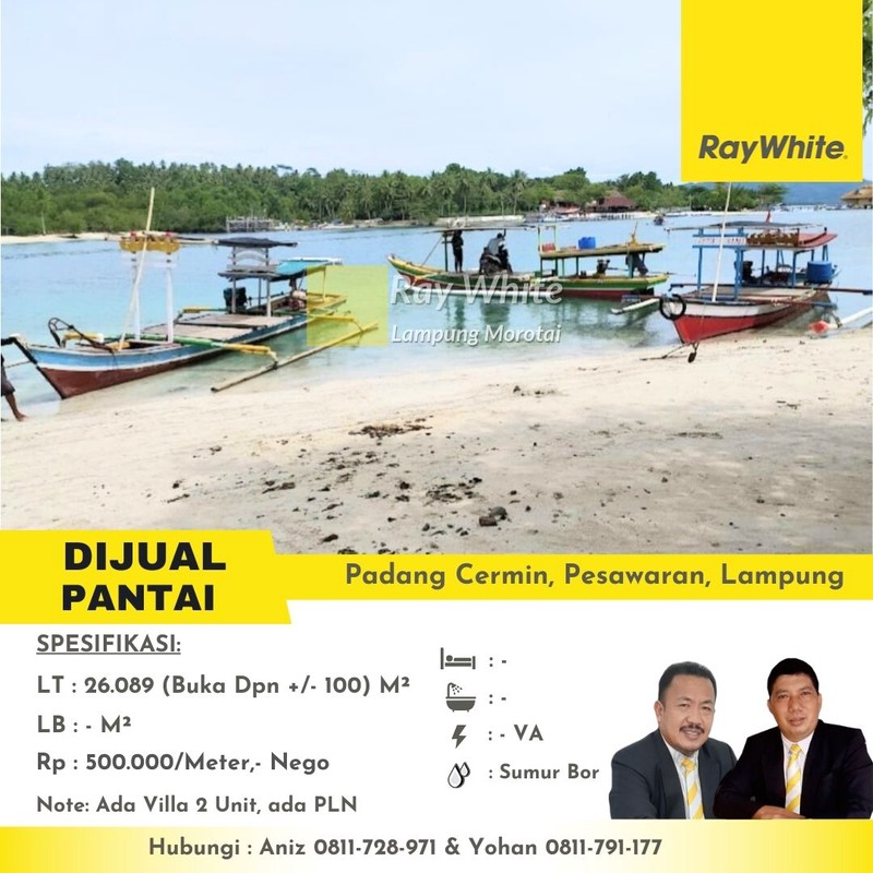 dijual tanah pantai murah padang cermin