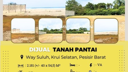 dijual tanah pantai murah krui lampung barat