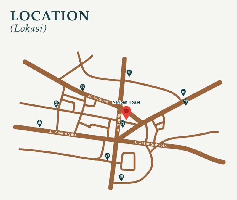 Ruko Strategis di Mainroad Naripan Bandung