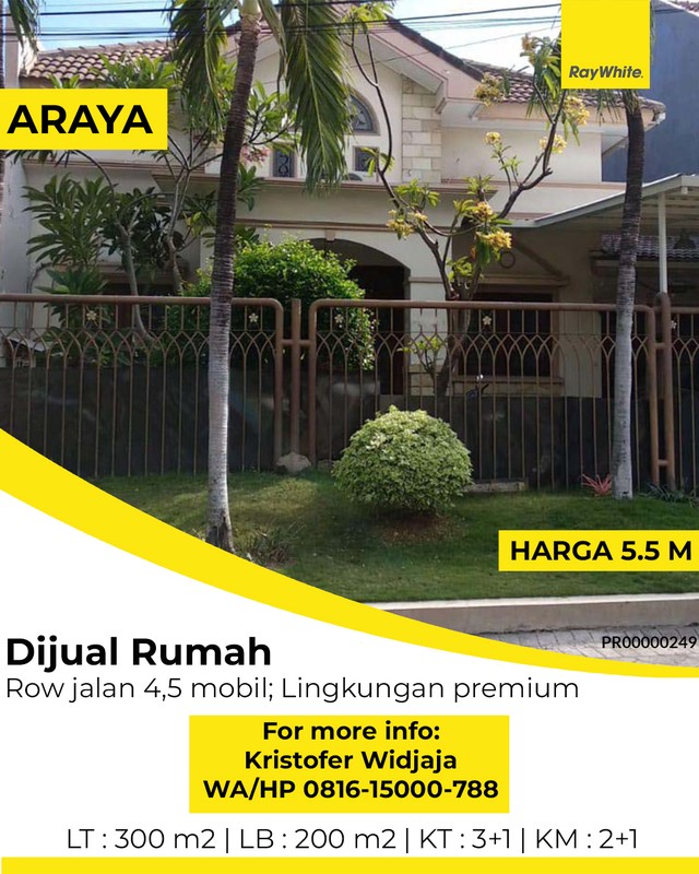 Rumah Dijual di Galaxi Bumi Permai Araya 1 Sukolilo Surabaya Timur Premium
