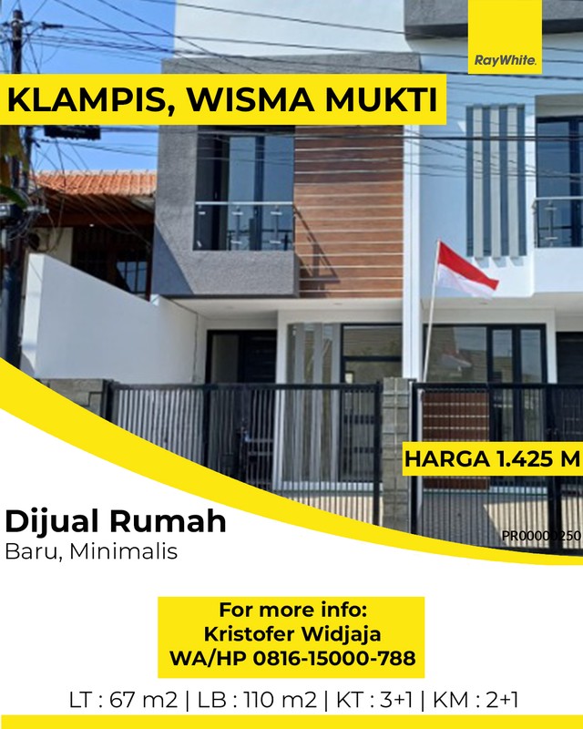 Rumah Dijual di Klampis Semolo Wisma Mukti Sukolilo Surabaya Timur